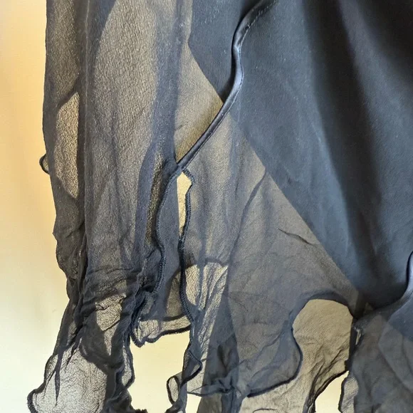 Vintage 90’s Black Silk Slip Dress - Picture 4 of 6